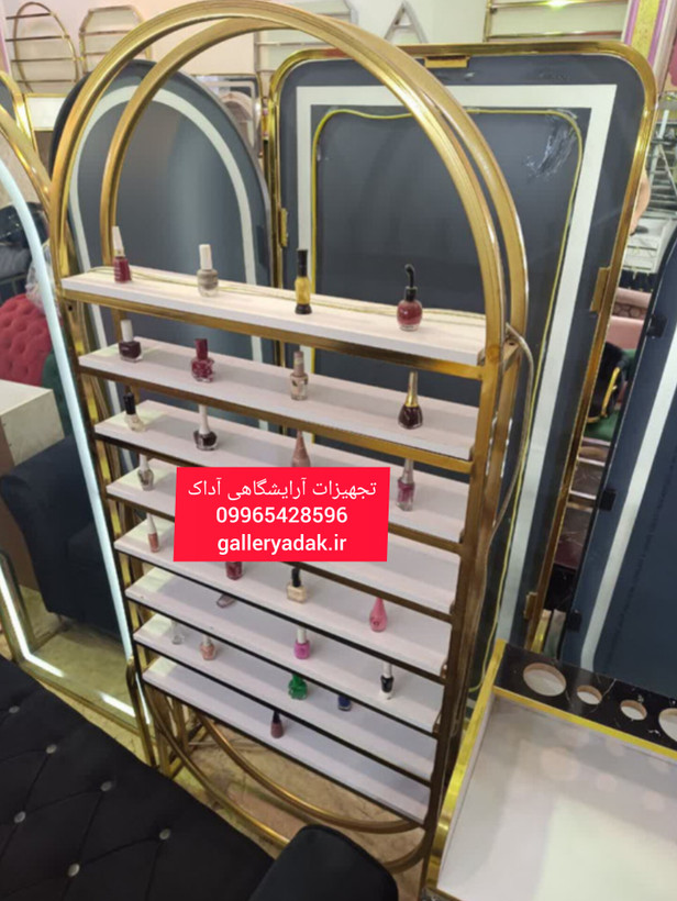 استند گنبدی ایستاده فلزی آبکاری شده جوش دوبل - نمای اصلی